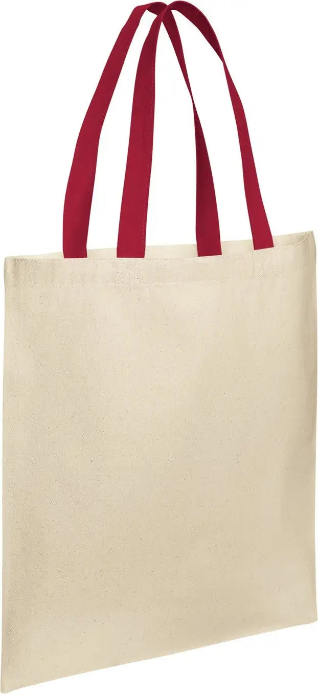 Port Authority Bg1500 Core Cotton Tote - Natural Deep Red - Natural/