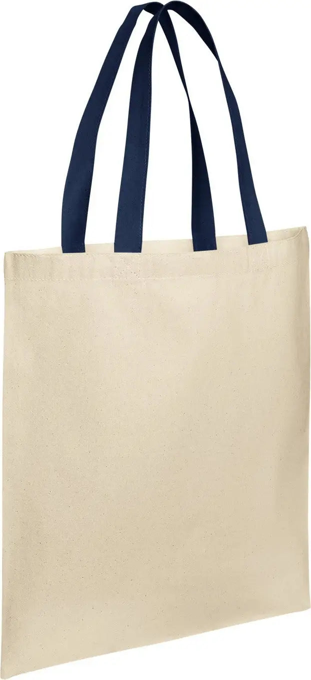 Port Authority Bg1500 Core Cotton Tote - Natural River Blue Navy - Natural/