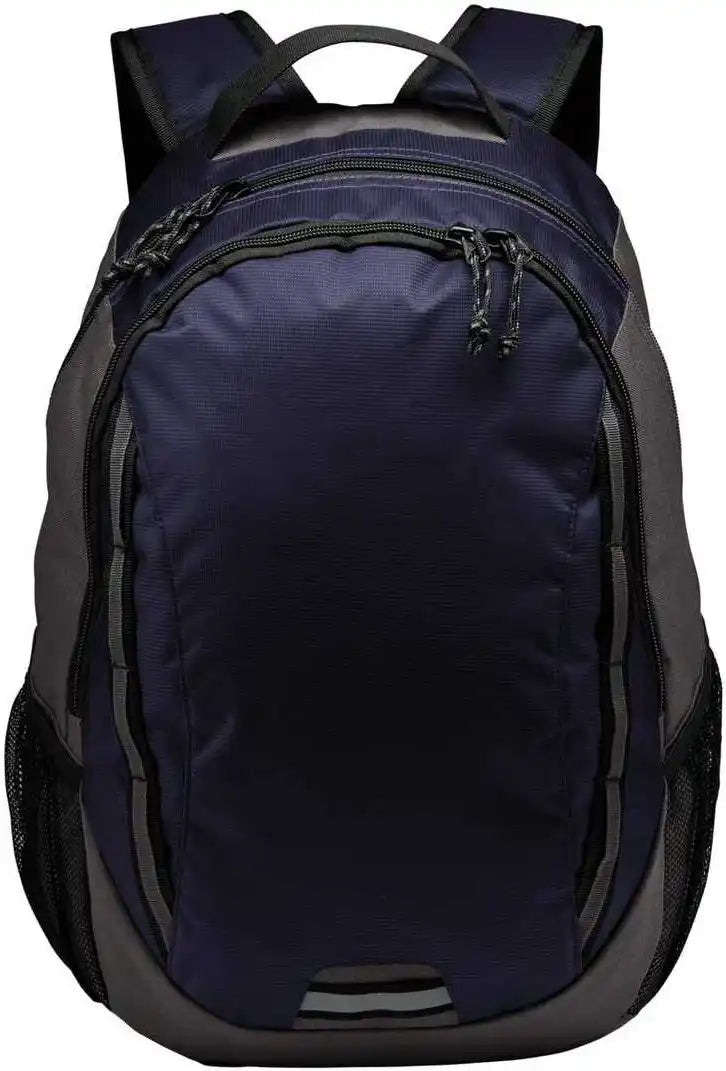 Port Authority Bg208 Ridge Backpack Deep Navy Dark Charcoal Gray