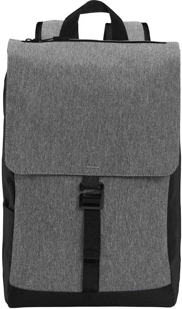 Port Authority Bg219 Access Rucksack - Heather Gray/ Black - Gray / Osfa