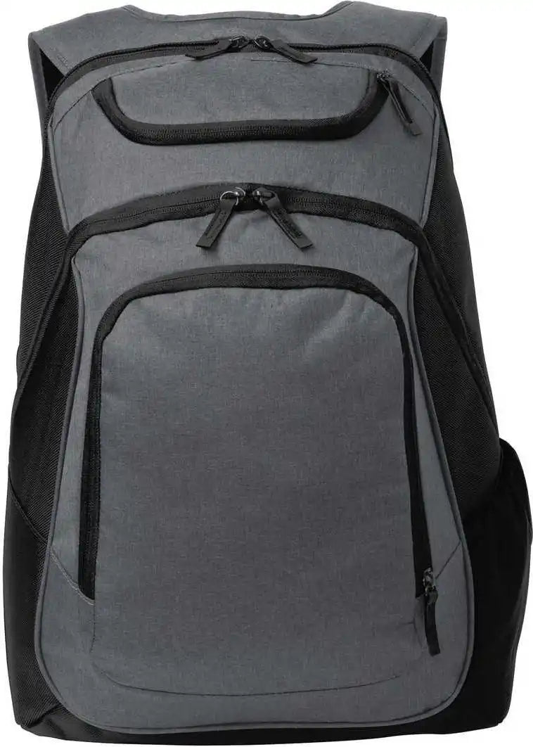 Port Authority Bg223 Exec Backpack - Graphite Heather/ Black - Dark Gray / Osfa