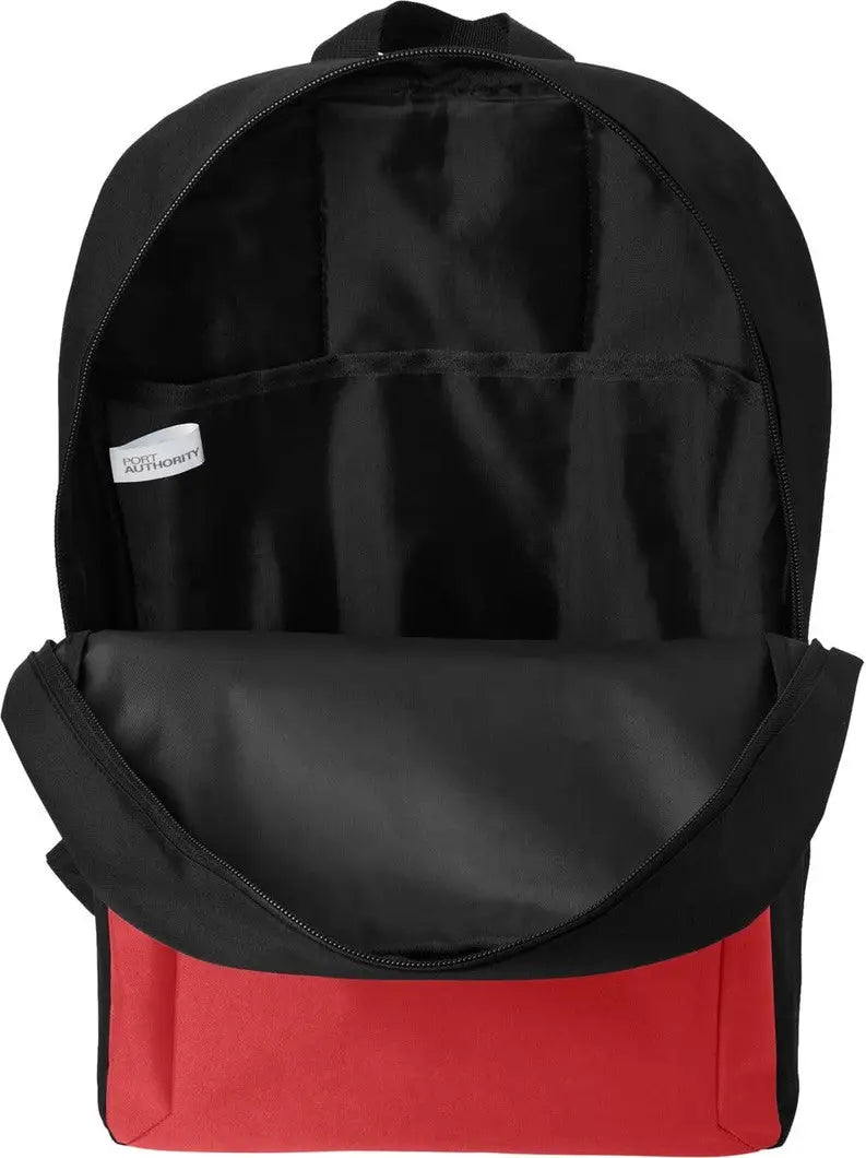 Port Authority Bg231 Modern Backpack - Rich Red Black - Red/