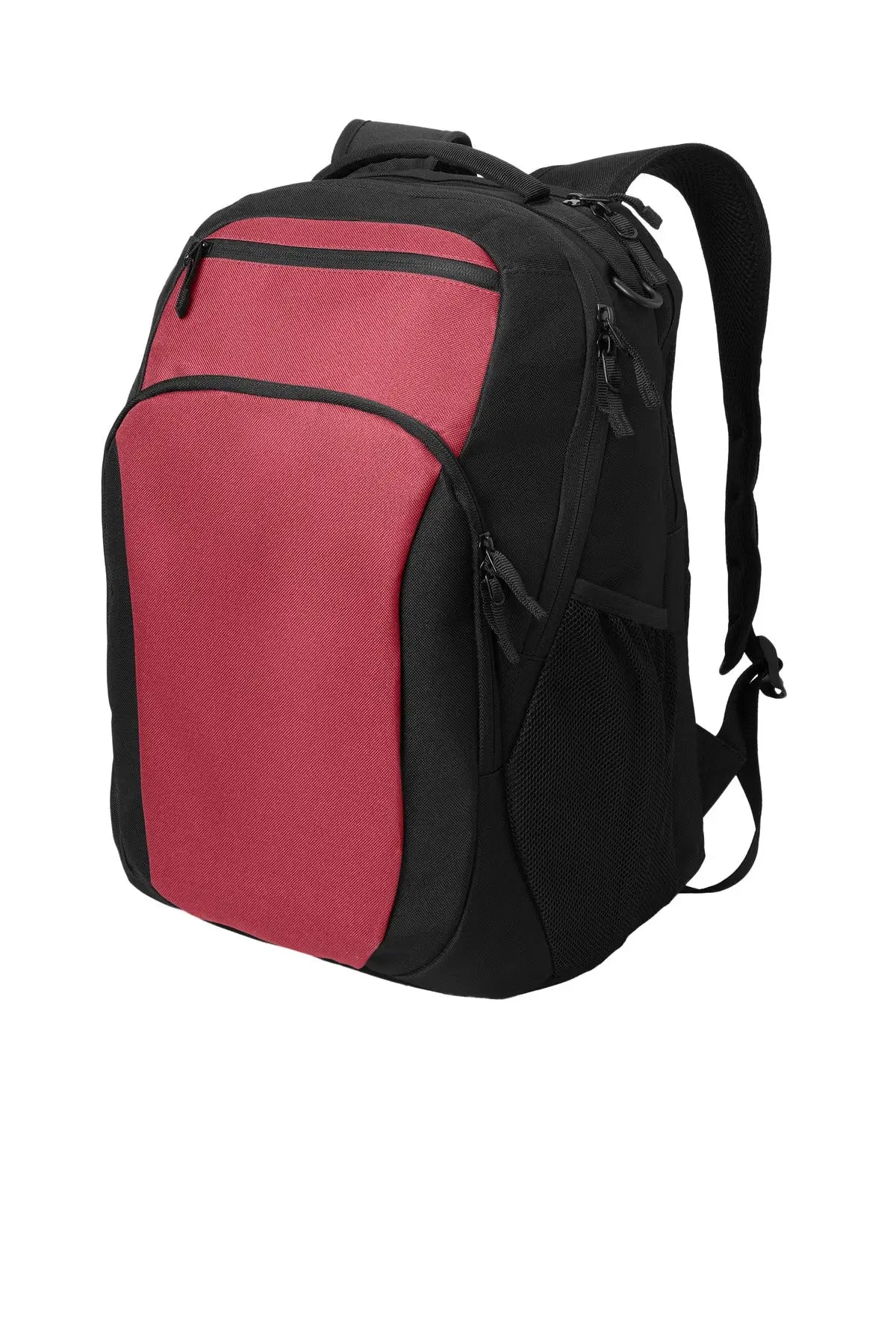 Port Authority Bg232 Transport Backpack - Rich Red Black - Red/