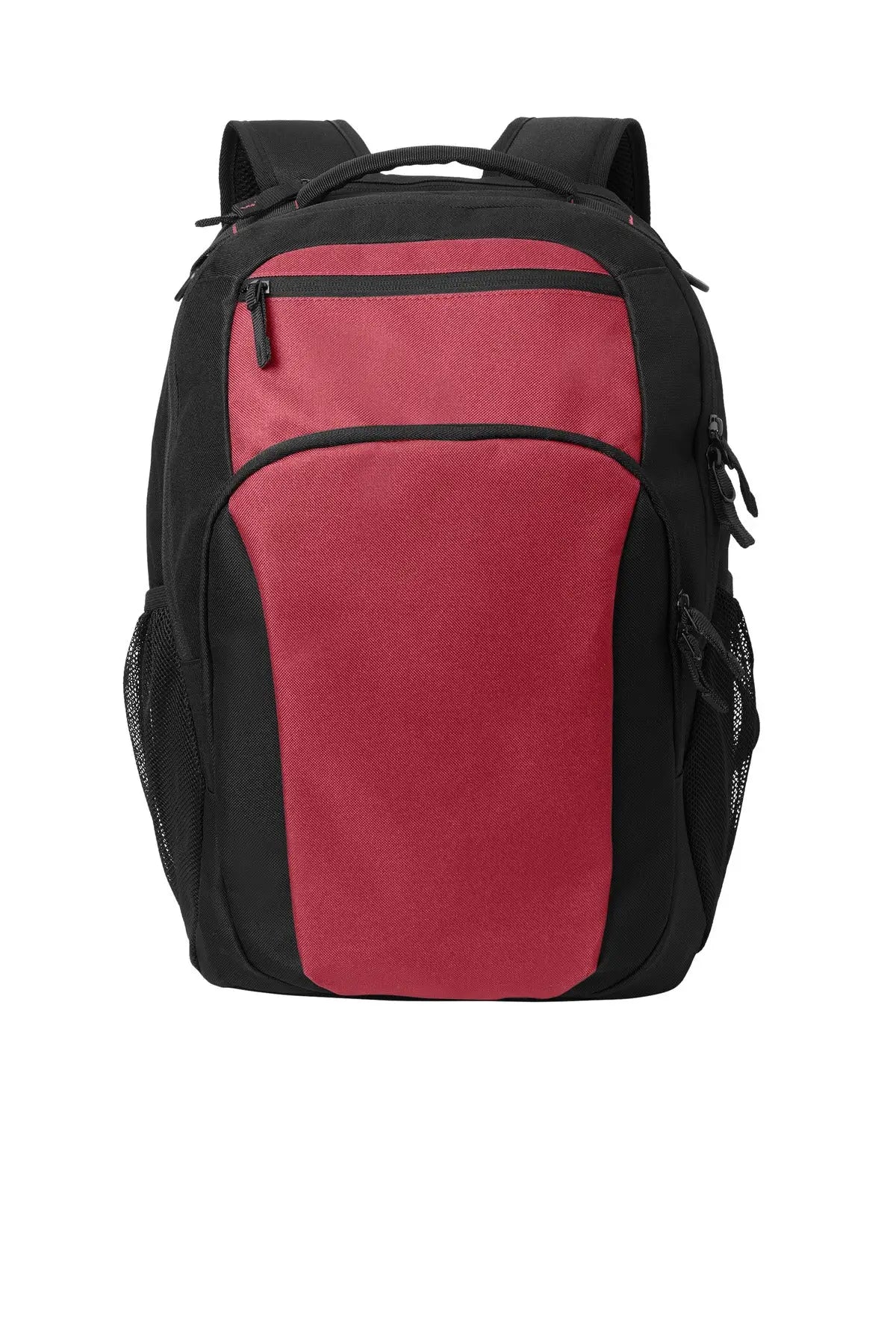 Port Authority Bg232 Transport Backpack - Rich Red Black - Red/