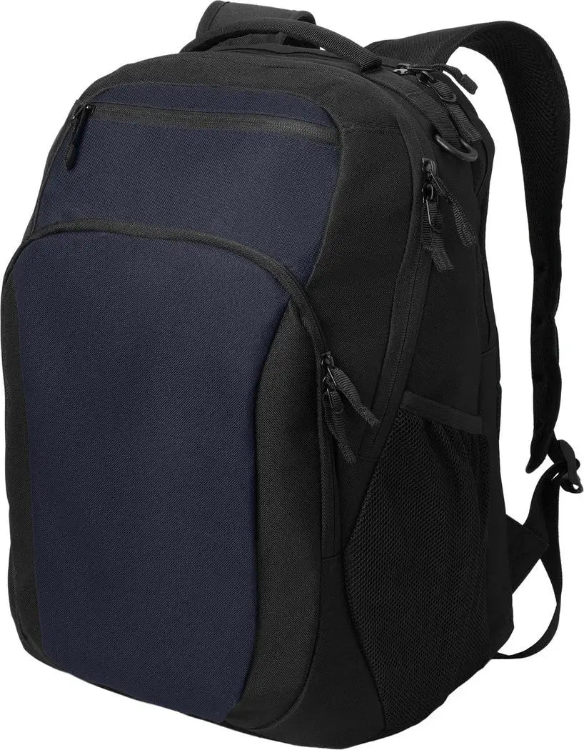 Port Authority Bg232 Transport Backpack - True Navy Black - Navy/