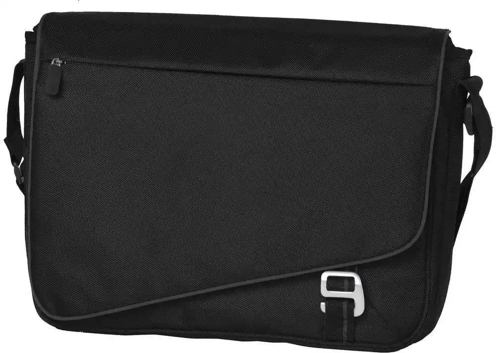 Port Authority Bg302 Transit Messenger Black Deep Smoke Gray