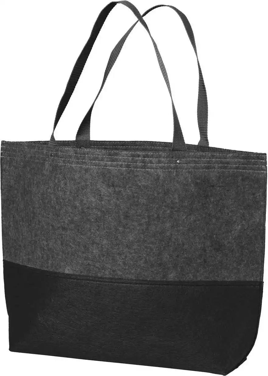 Port Authority Bg402l Large Felt Tote Black Charcoal Dark Gray