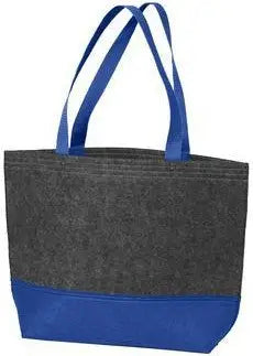 Port Authority Bg402m Medium Felt Tote - Royal/ Charcoal