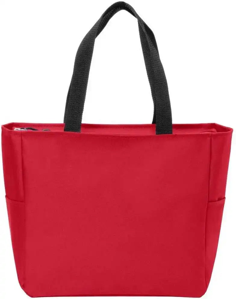 Port Authority Bg410 Essential Zip Tote Chili Red