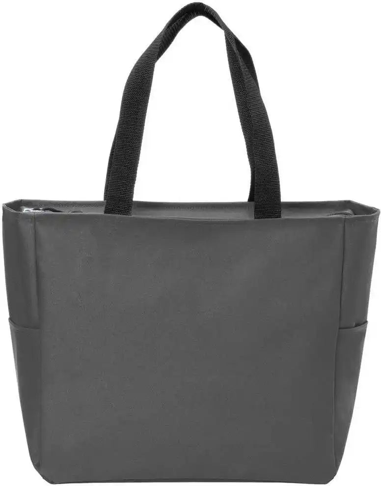 Port Authority Bg410 Essential Zip Tote Dark Charcoal Gray