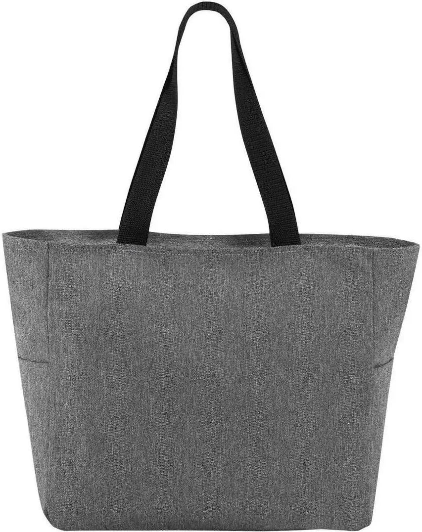 Port Authority Bg410 Essential Zip Tote - Heather Gray