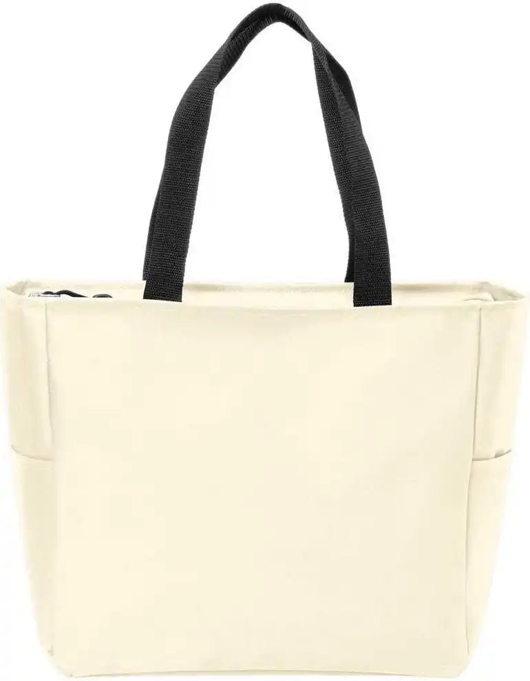 Port Authority Bg410 Essential Zip Tote Stone Ivory