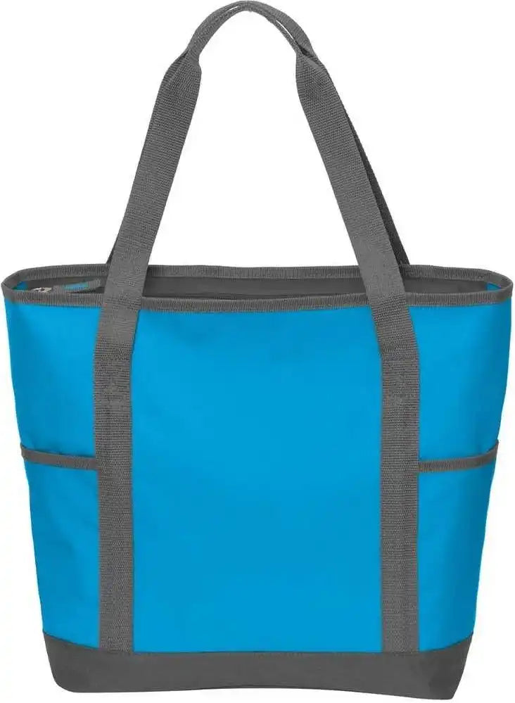 Port Authority Bg411 On-the-go Tote - Deep Aqua Dark Charcoal - Teal Gray