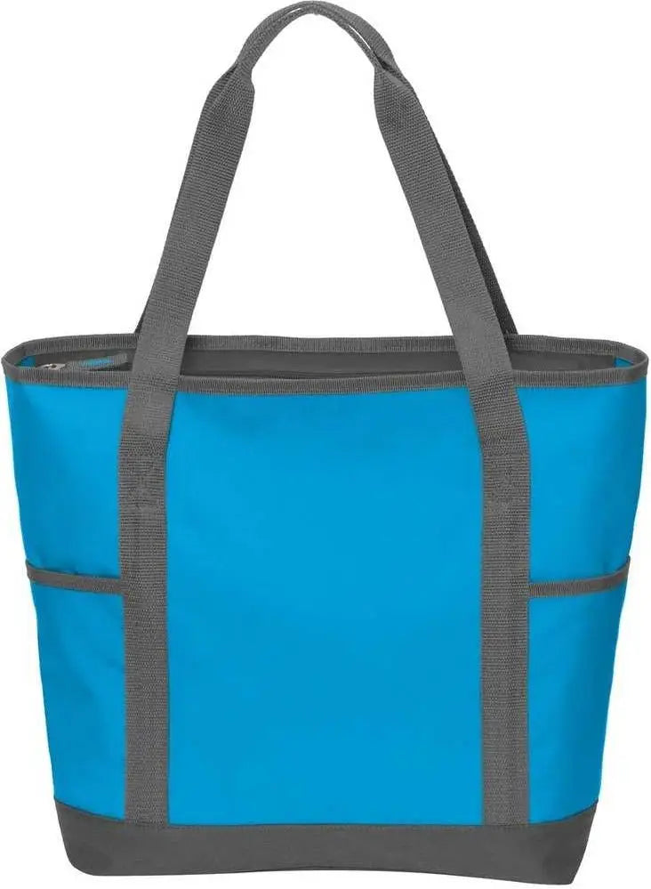 Port Authority Bg411 On-the-go Tote - Deep Aqua Dark Charcoal - Teal Gray