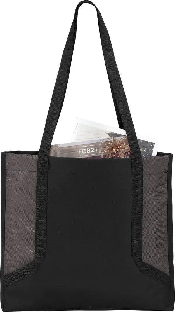 Port Authority Bg417 Circuit Tote - Sterling Gray Black - Gray/