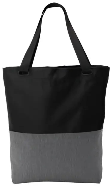 Port Authority Bg418 Access Convertible Tote - Heather Gray River Blue Navy - Gray/