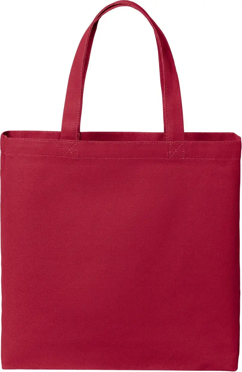 Port Authority Bg424 Cotton Canvas Tote - Deep Red