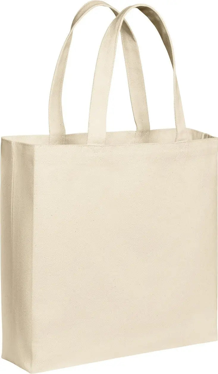 Port Authority Bg424 Cotton Canvas Tote - Natural