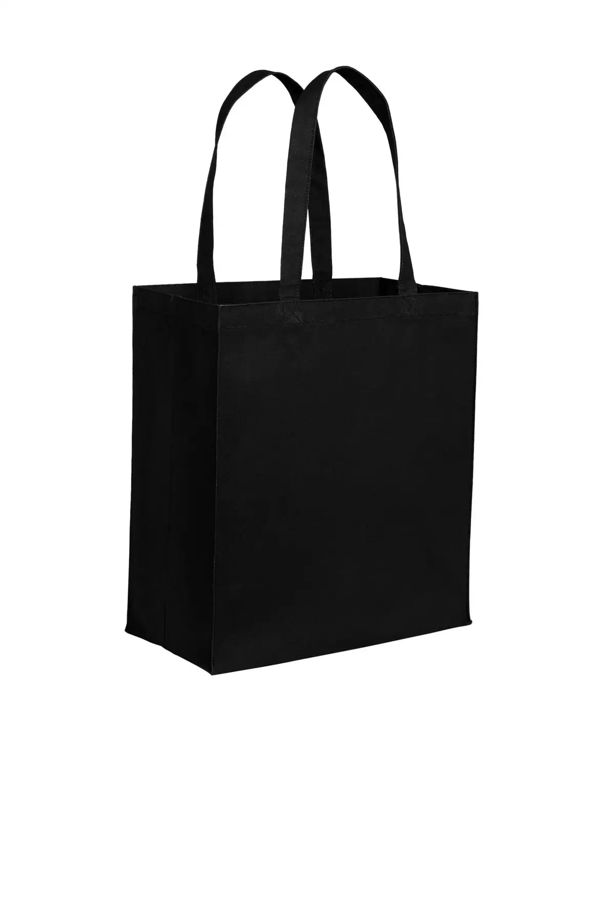 Port Authority Bg426 Cotton Canvas Over-the-shoulder Tote - Deep Black