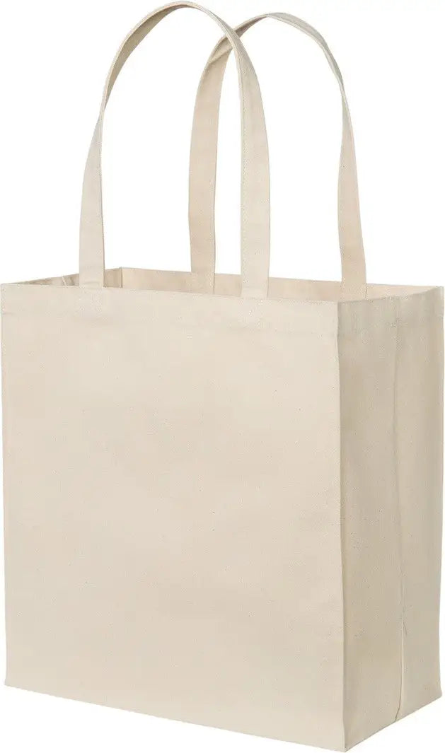 Port Authority Bg426 Cotton Canvas Over-the-shoulder Tote - Natural