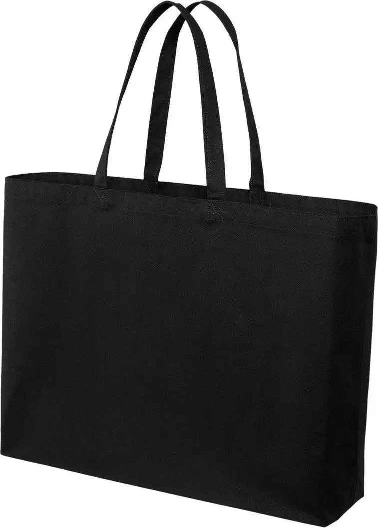 Port Authority Bg427 Cotton Canvas Jumbo Tote - Deep Black