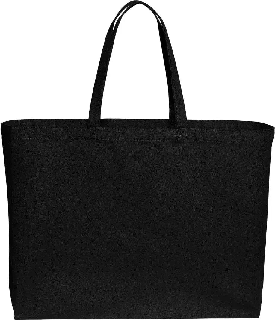 Port Authority Bg427 Cotton Canvas Jumbo Tote - Deep Black
