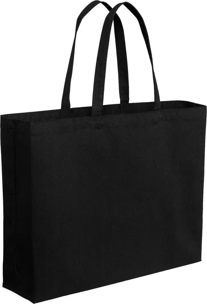 Port Authority Bg427 Cotton Canvas Jumbo Tote - Deep Black