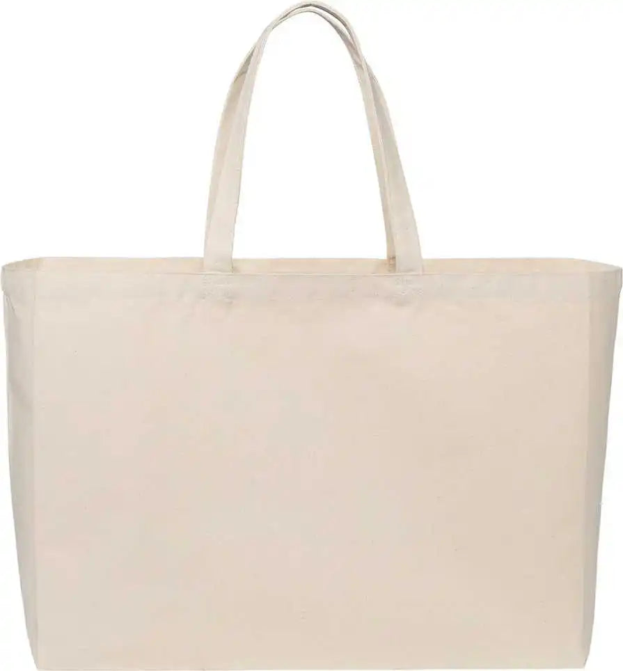 Port Authority Bg427 Cotton Canvas Jumbo Tote Natural / Osfa