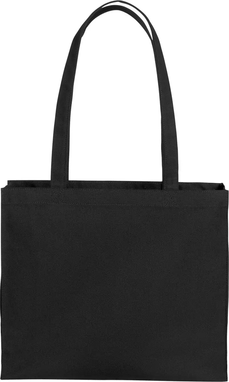 Port Authority Bg428 Cotton Canvas Shopper Tote - Deep Black