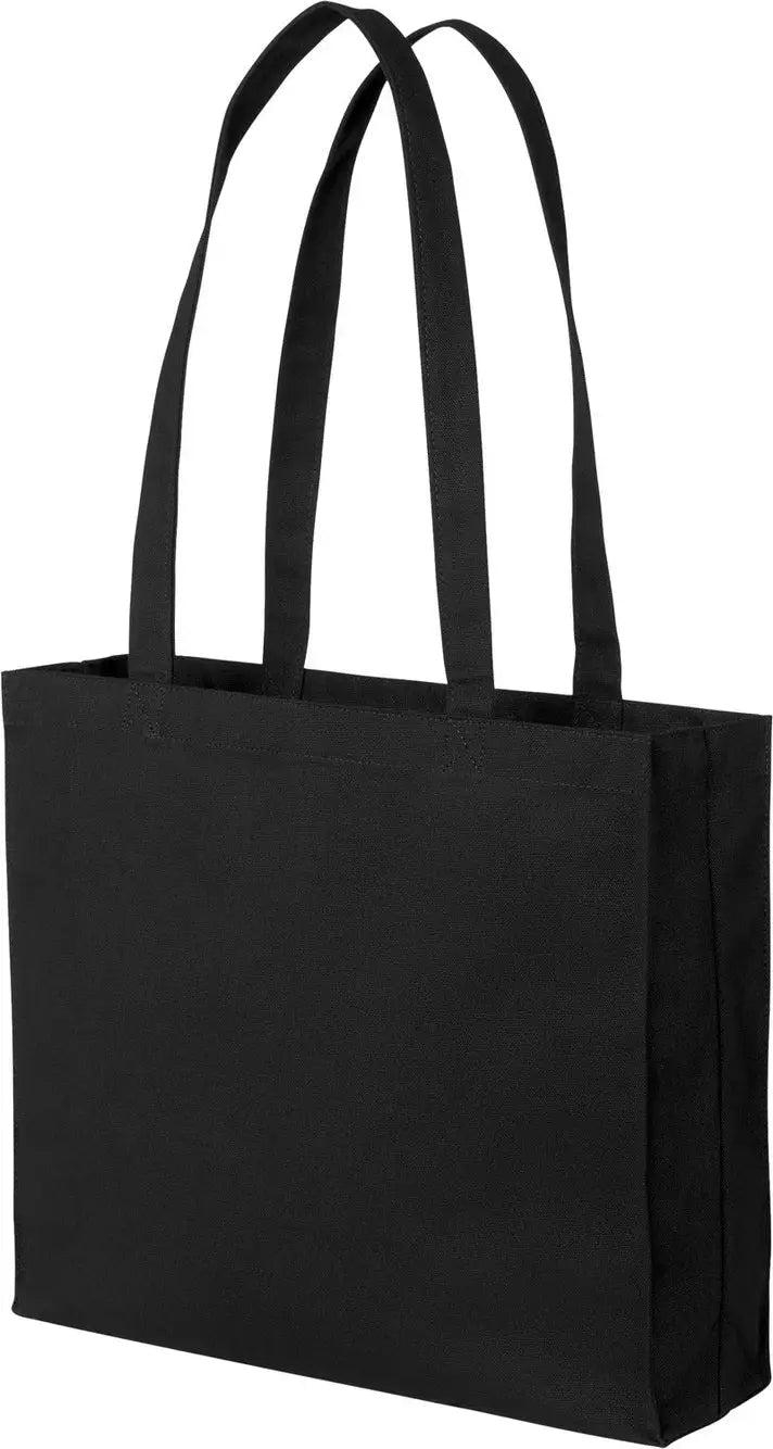 Port Authority Bg428 Cotton Canvas Shopper Tote - Deep Black