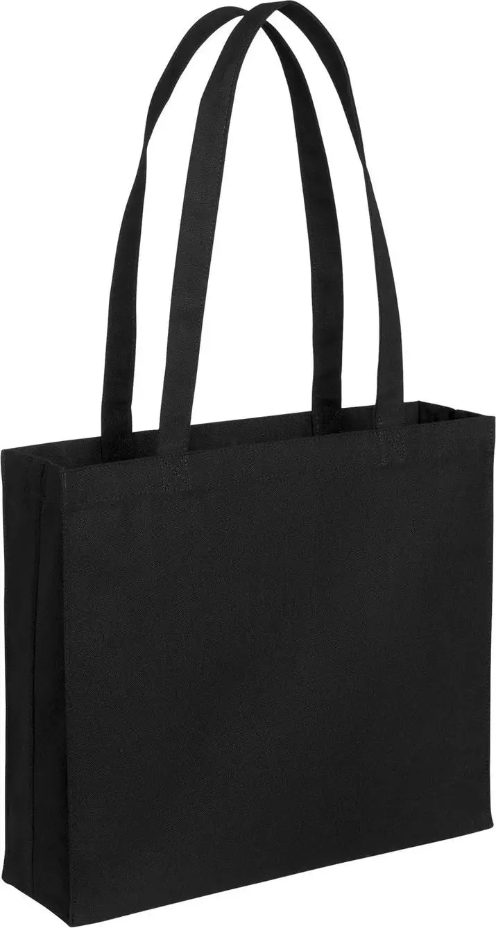 Port Authority Bg428 Cotton Canvas Shopper Tote - Deep Black