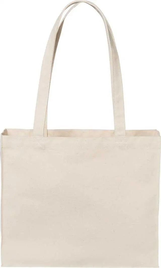Port Authority Bg428 Cotton Canvas Shopper Tote - Natural