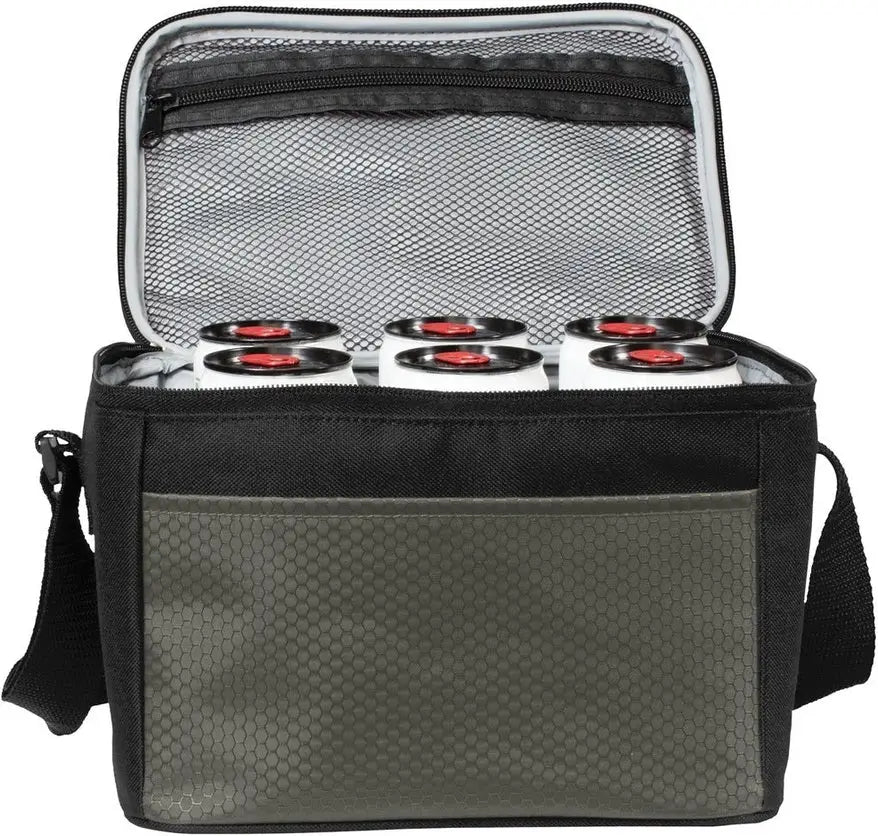 Port Authority Bg512 6-can Cube Cooler - Gray Black - Gray/