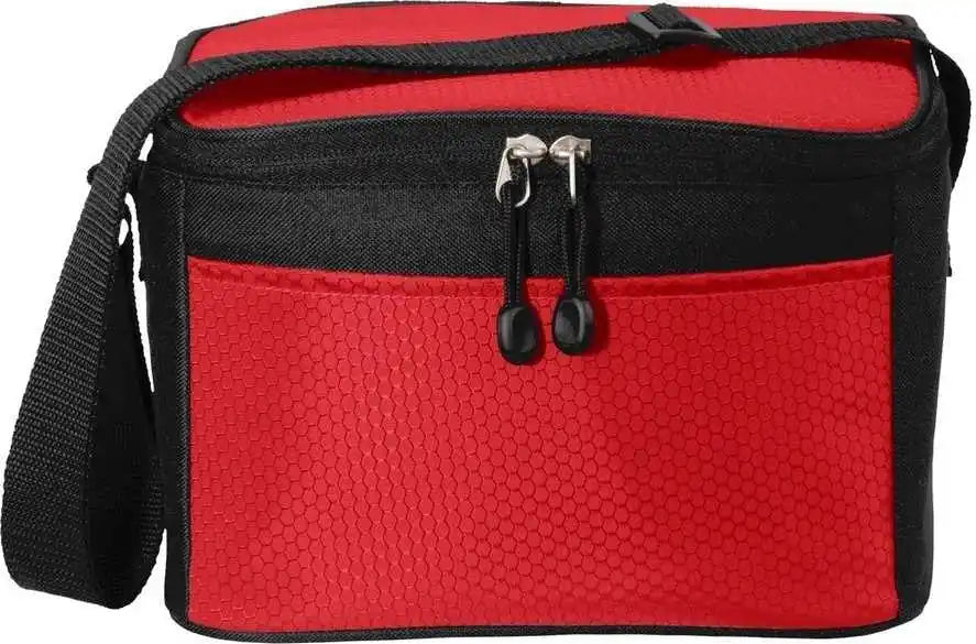 Port Authority Bg512 6-can Cube Cooler - Red Black