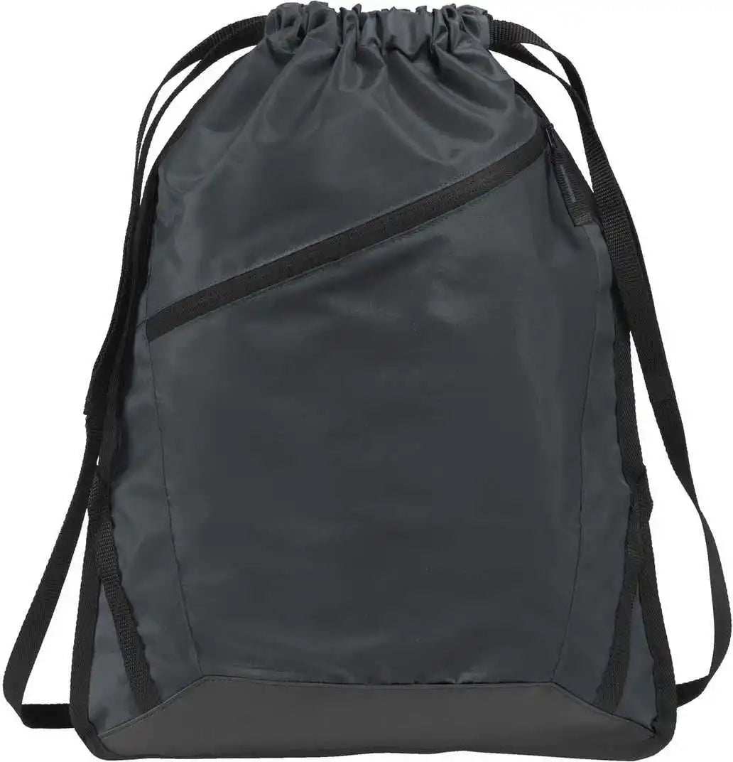 Port Authority Bg616 Zip-it Cinch Pack - Graphite/ Black - Dark Gray / Osfa