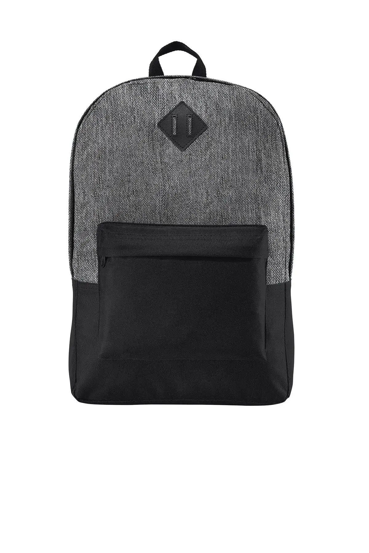 Port Authority Bg7150 Retro Backpack - Heather Gray Black - Gray/