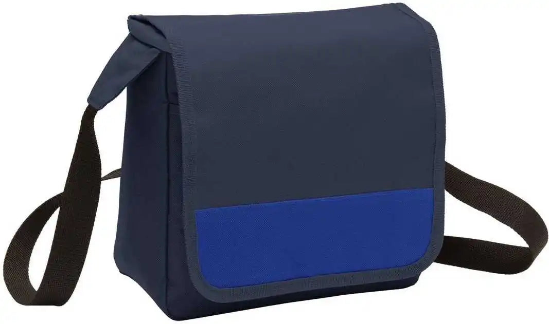 Port Authority Bg753 Lunch Cooler Messenger Navy Twilight Blue