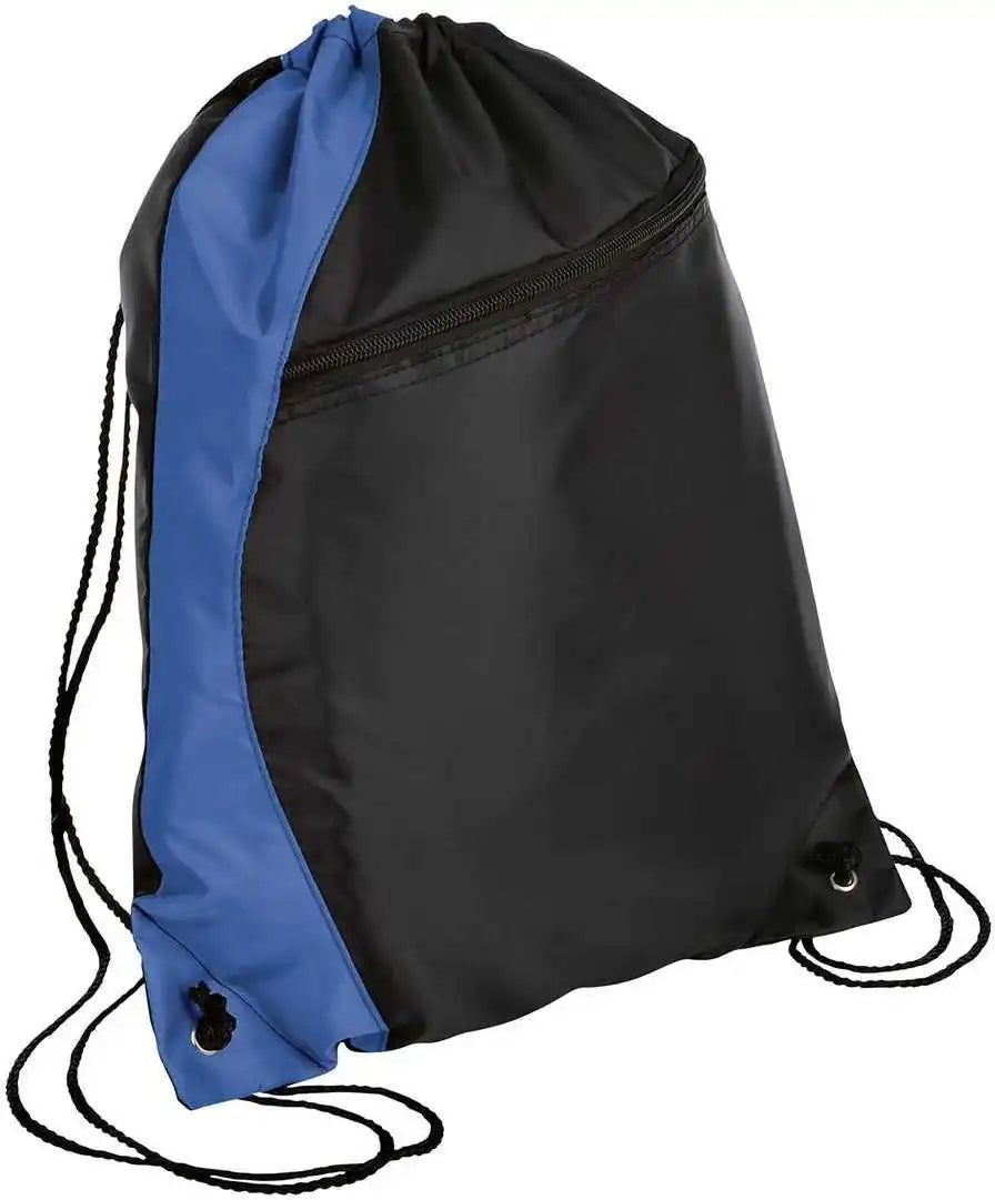 Port Authority Bg80 Colorblock Cinch Pack - Royal Black