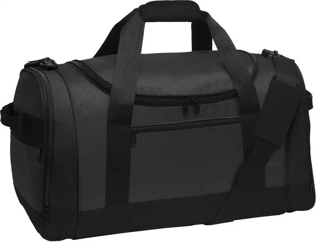 Port Authority Bg800 Voyager Sports Duffel Dark Gray Black