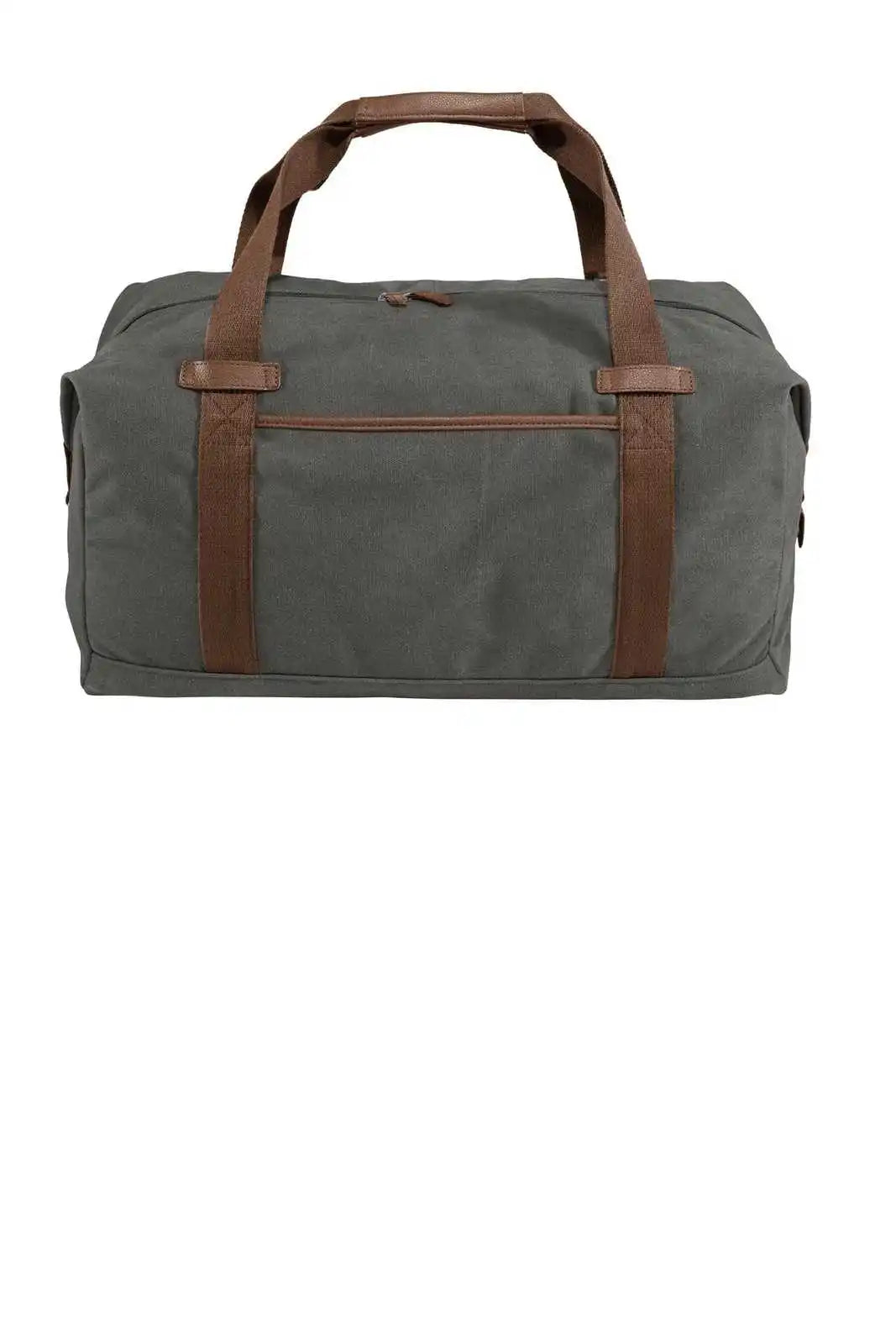 Port Authority Bg803 Cotton Canvas Duffel - Dark Smoke Gray
