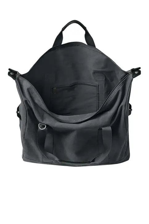 Port Authority Bg8030 Washed Canvas Duffel - Gray Steel