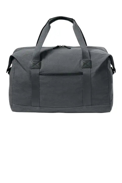 Port Authority Bg8030 Washed Canvas Duffel - Gray Steel