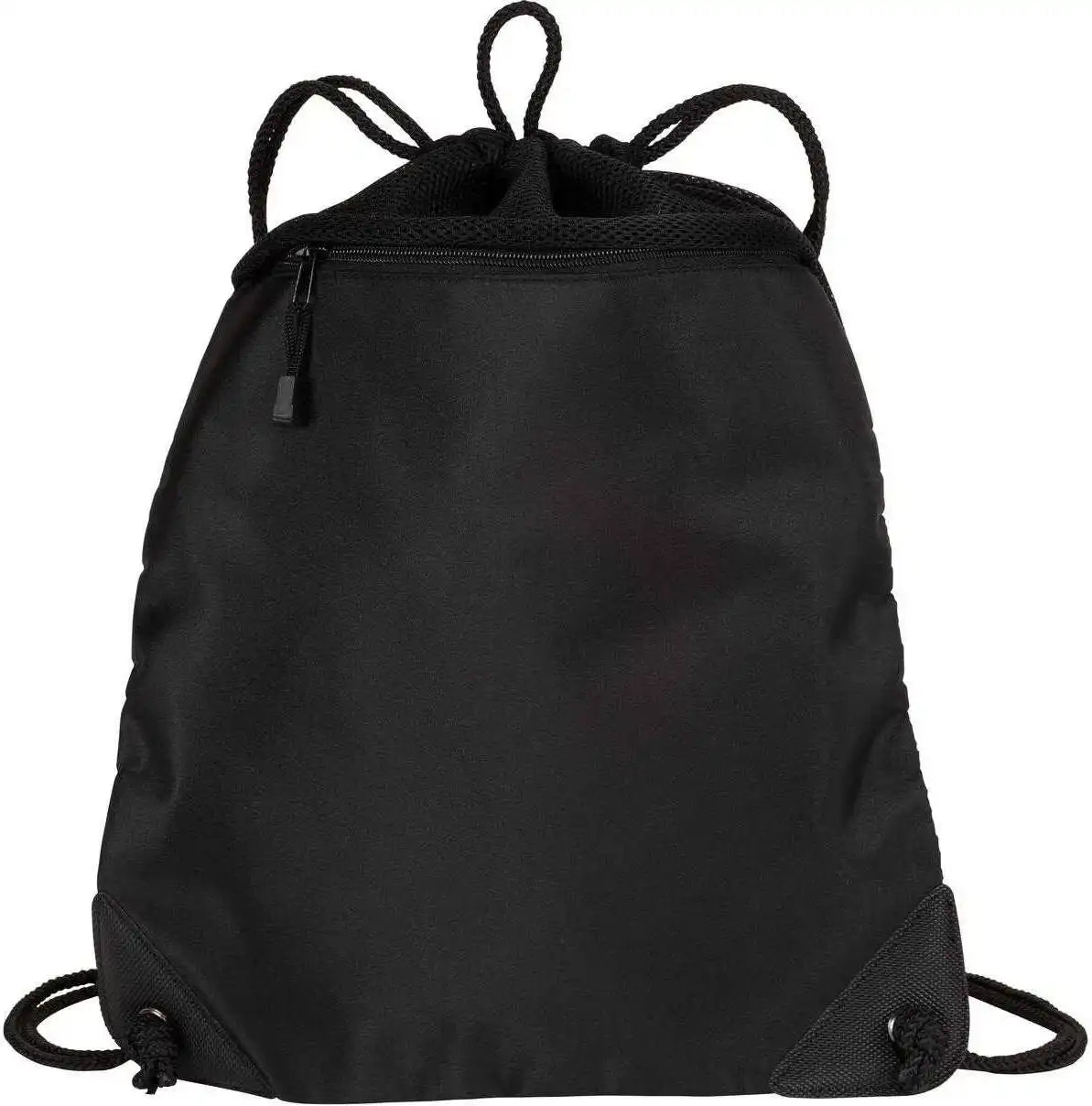 Port Authority Bg810 Cinch Pack with Mesh Trim - Black