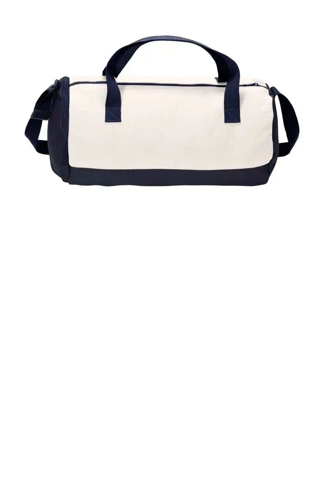 Port Authority Bg814 Cotton Barrel Duffel - True Navy Soft White