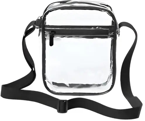 Port Authority Bg931 Clear Crossbody Bag - Clear/ Black