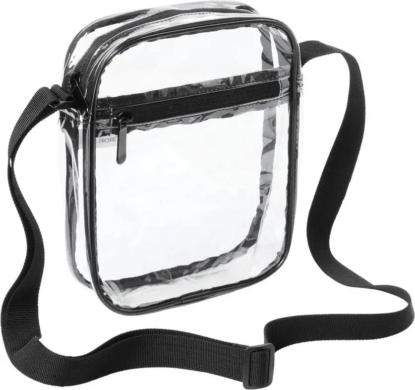 Port Authority Bg931 Clear Crossbody Bag - Clear/ Black