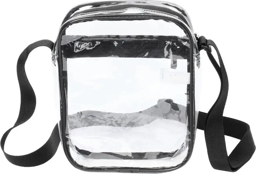 Port Authority Bg931 Clear Crossbody Bag - Clear/ Black