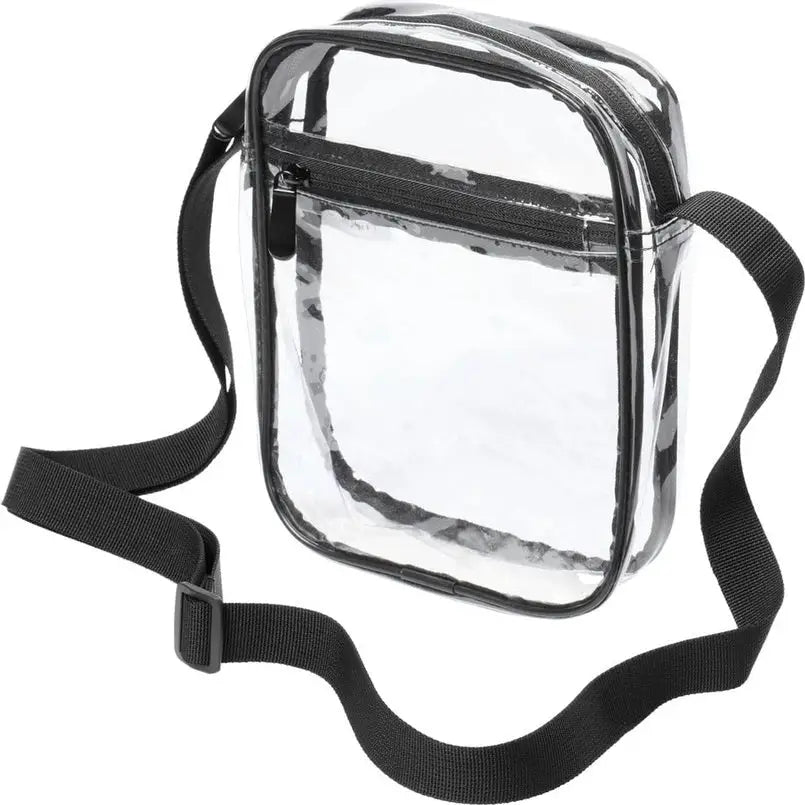 Port Authority Bg931 Clear Crossbody Bag - Clear/ Black