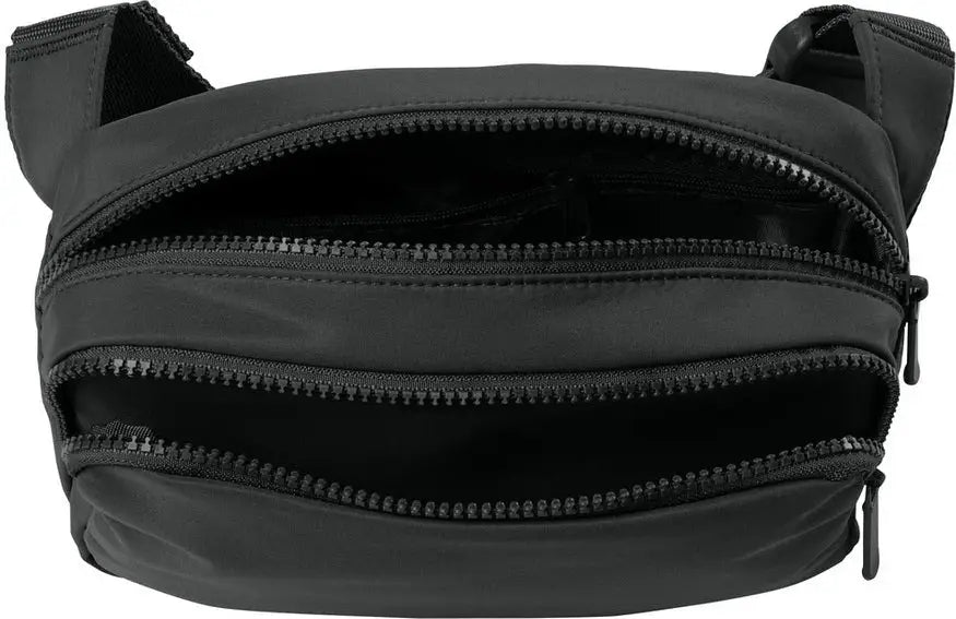 Port Authority Bg938 Matte Dual-compartment Crossbody - Deep Black