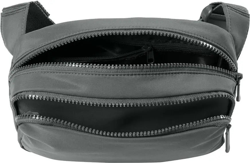 Port Authority Bg938 Matte Dual-compartment Crossbody - Storm Gray